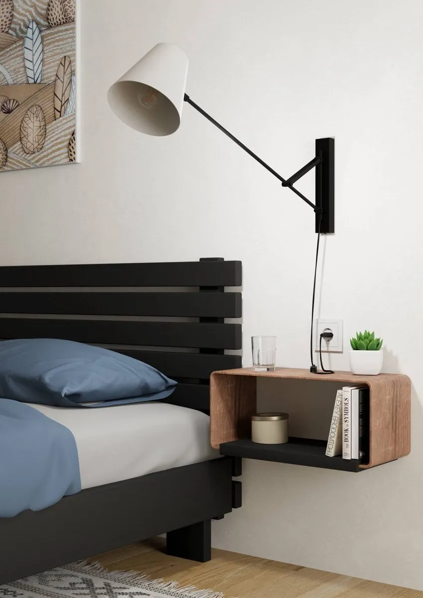 Eglo Forcadet Wandlamp E27 - 40,5 cm - Zwart/Grijs