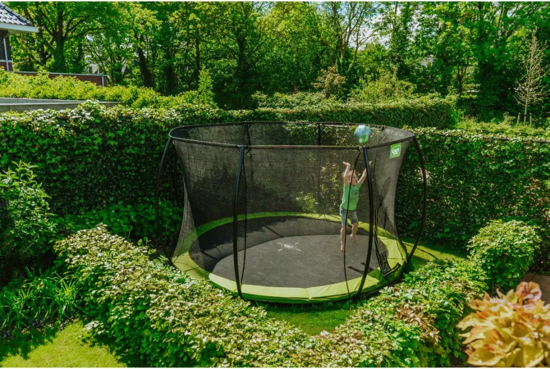 EXIT Silhouette Trampoline Ø427cm - Inground - Groen