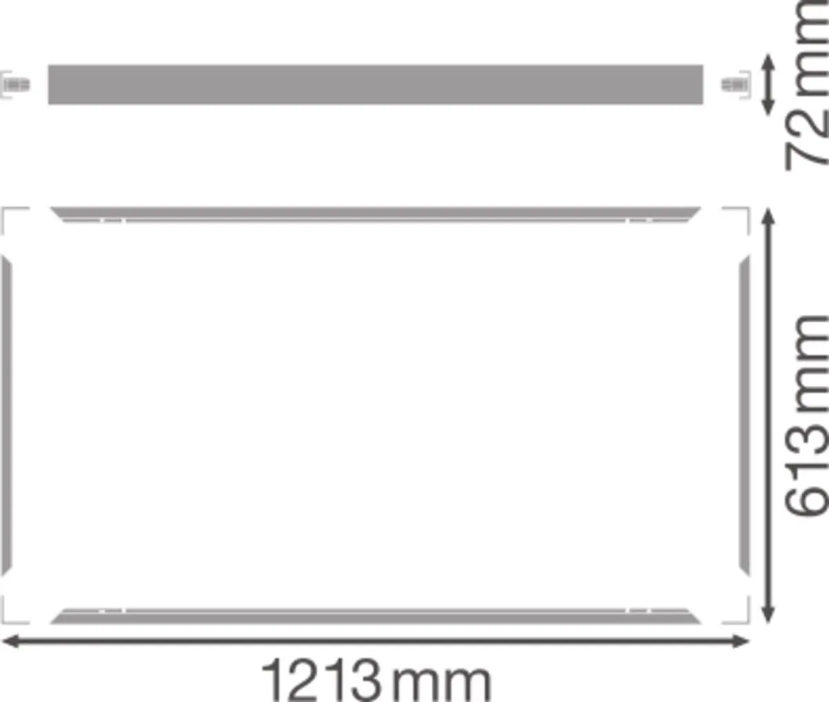 LEDVANCE Panel Value 1200x600 Opbouwmontagekit