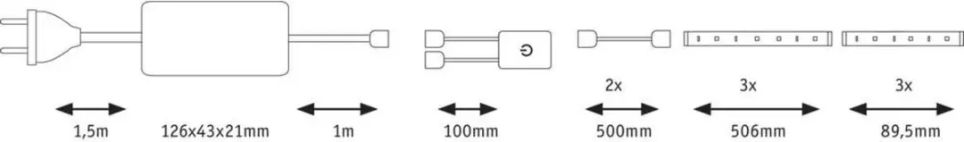 Paulmann FN MaxLED Comfort 79838 LED-stripset 24V 1.8m Warmwit