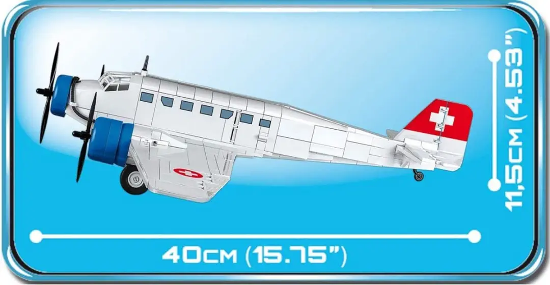 Cobi WW2 Junkers JU-52/3M G4E - 542 Onderdelen - Wit/Blauw