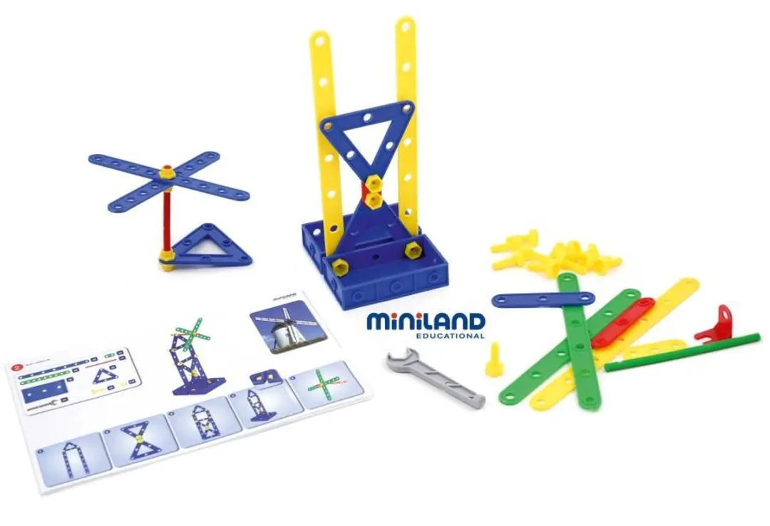 Miniland Mecaniko Bouwset 191-delig - Rood/Zwart/Grijs/Geel