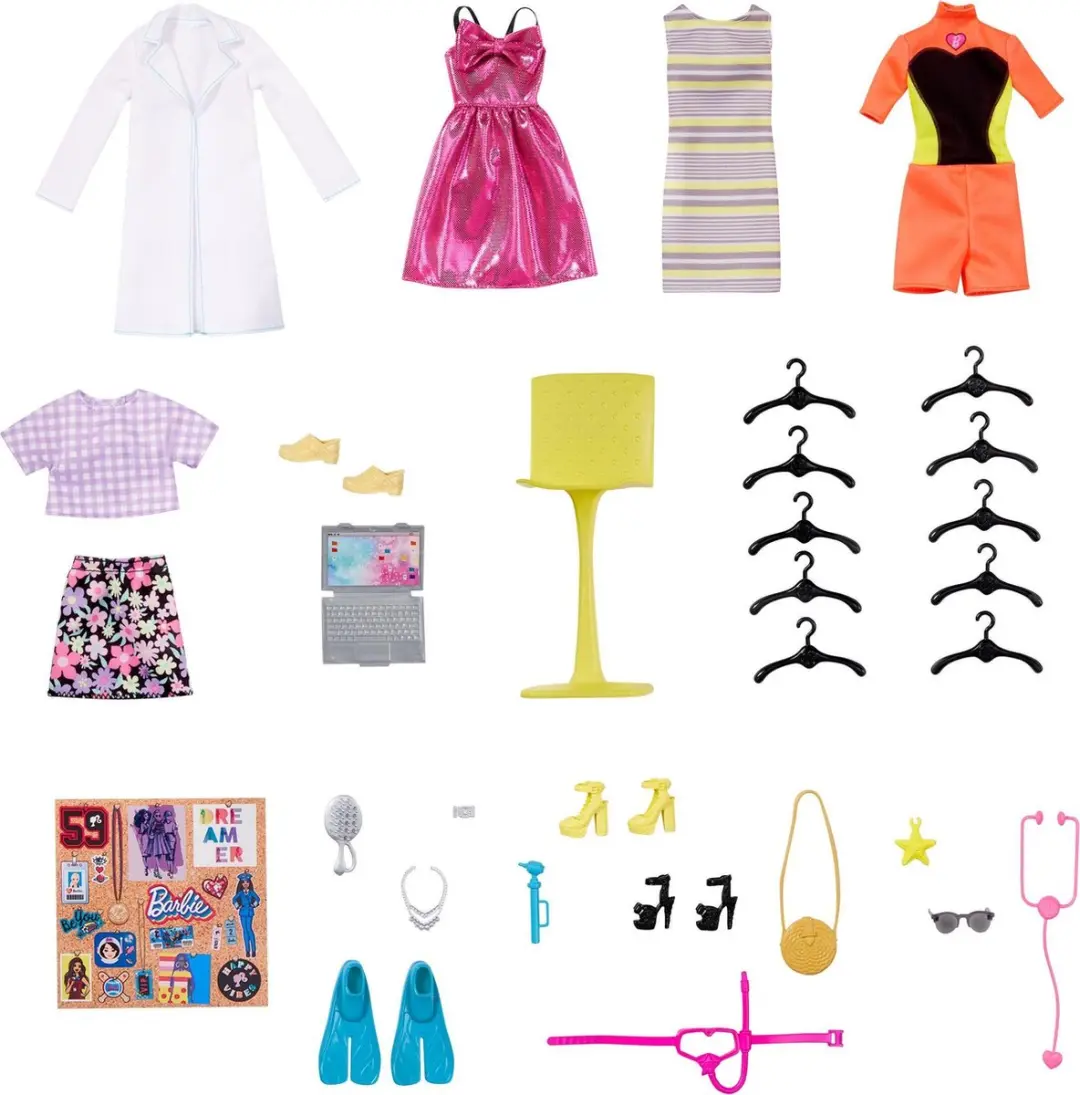 Barbie Droom Kledingkast Poppenset GBK10 - Meerkleurig
