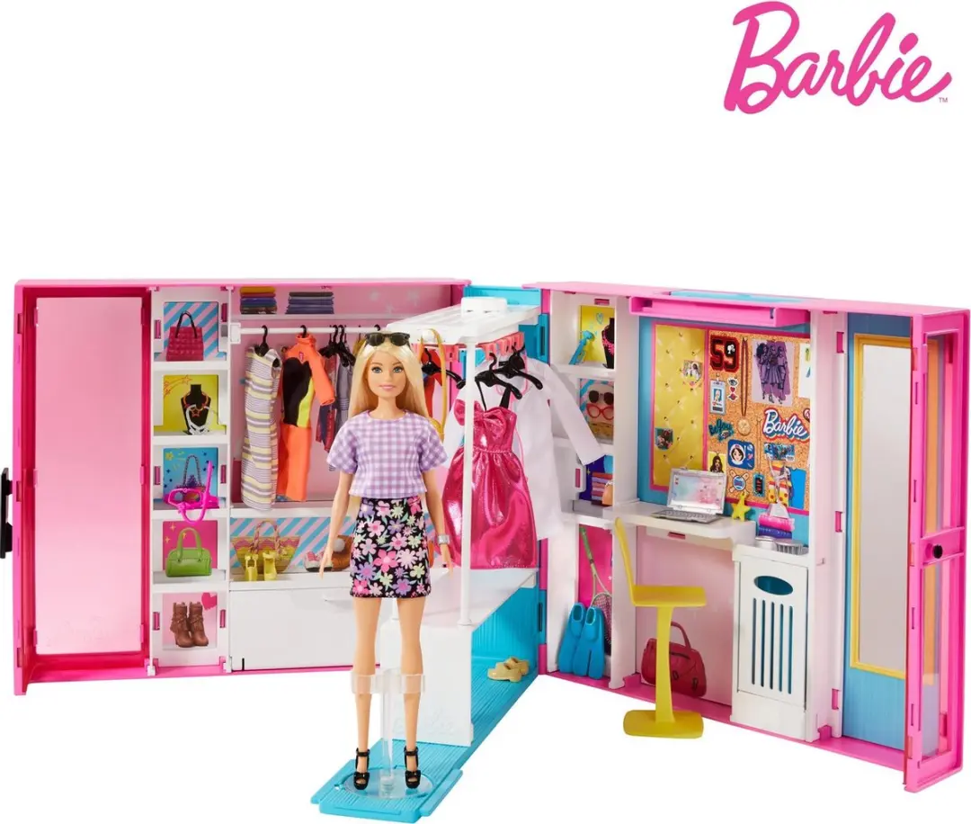 Barbie Droom Kledingkast Poppenset GBK10
