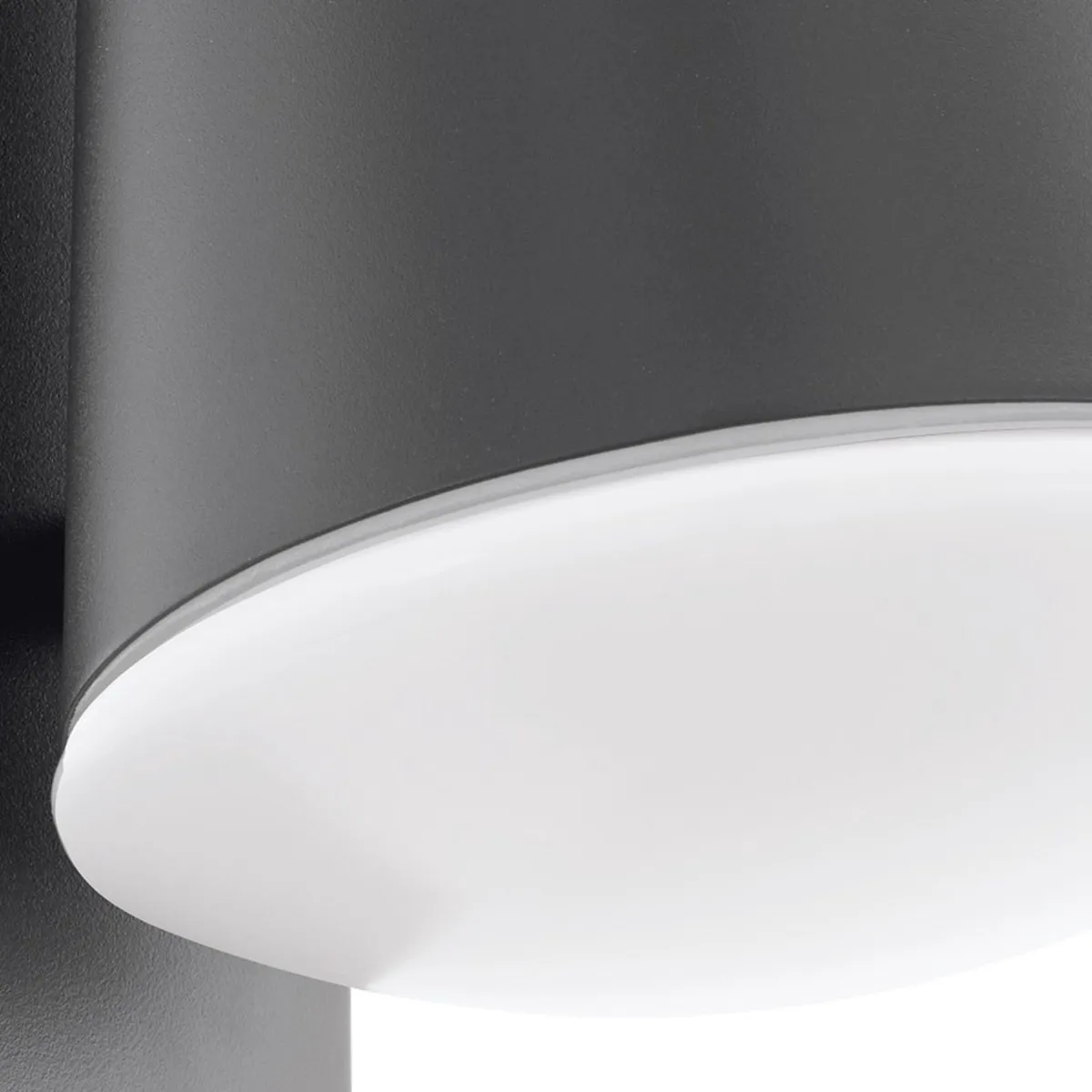 Eglo Caldiero Wandlamp Buiten - Bewegingssensor E27 - 24cm Antraciet/Wit
