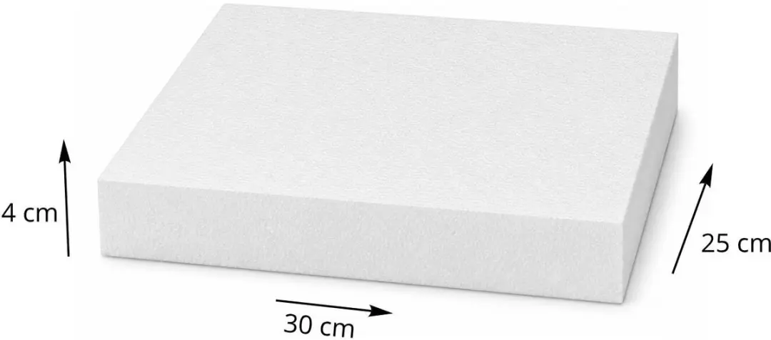 Bellatio Design Piepschuim Vormen Rechthoek 4x - 25x30x4cm Wit
