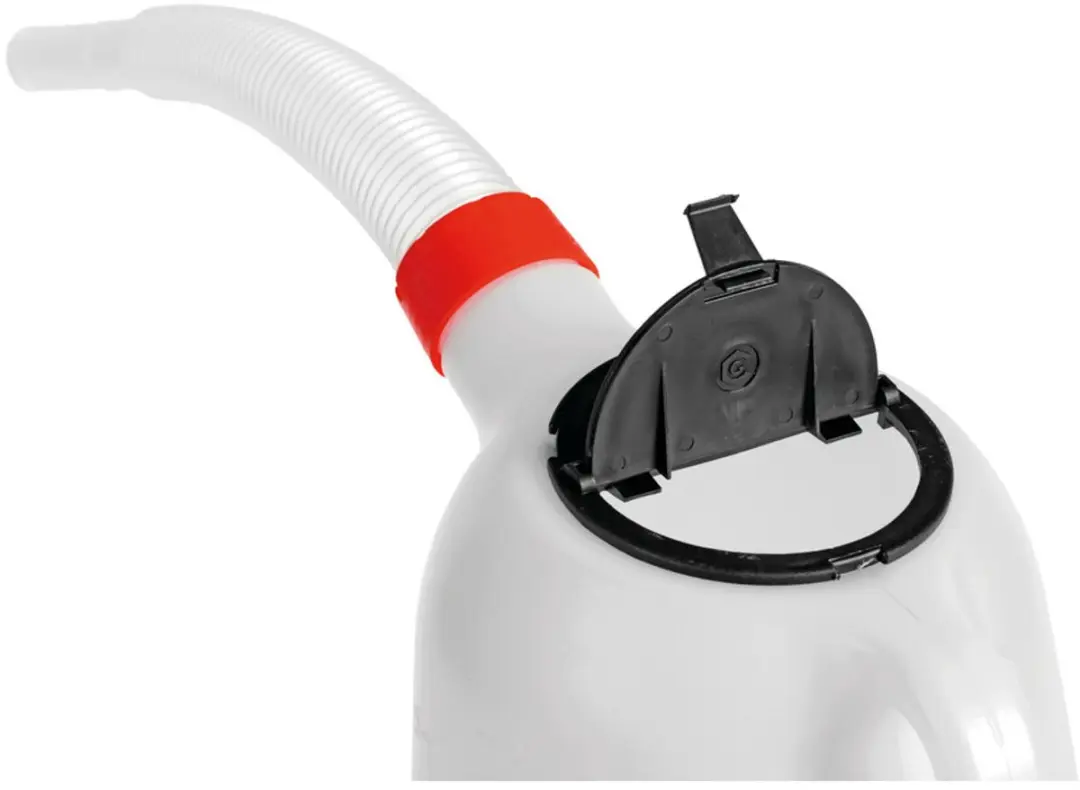 Lampa Oliemaatkan 1L HDPE - Flexibele tuit met dop - Wit/Rood