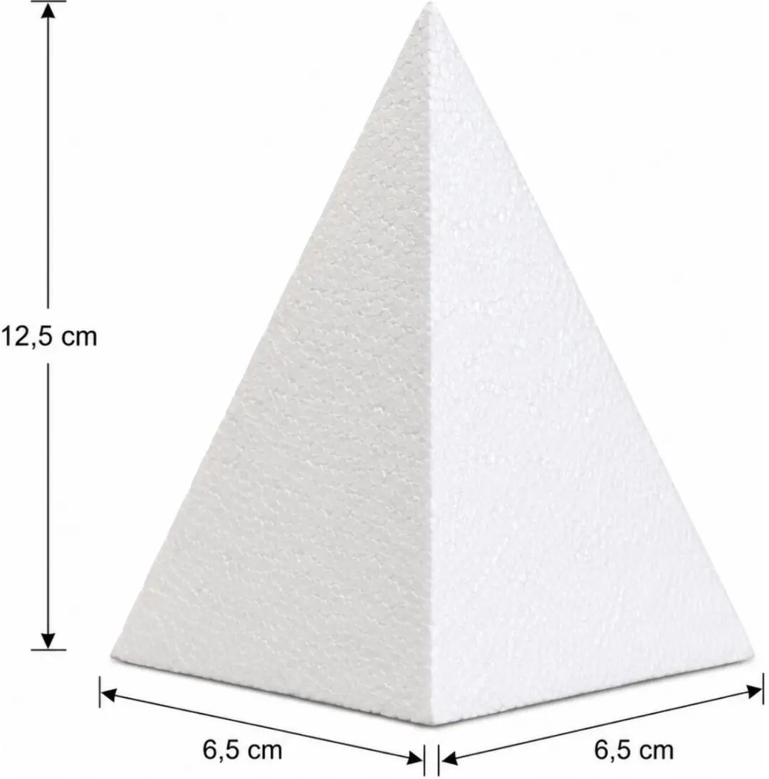 Bellatio Design Piepschuim Piramide 2 Stuks - H12 x D6,5cm Wit