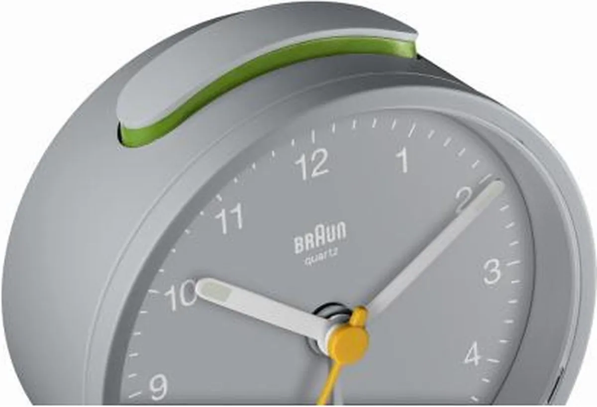 Braun BC12G Analoog Wekker - Grijs