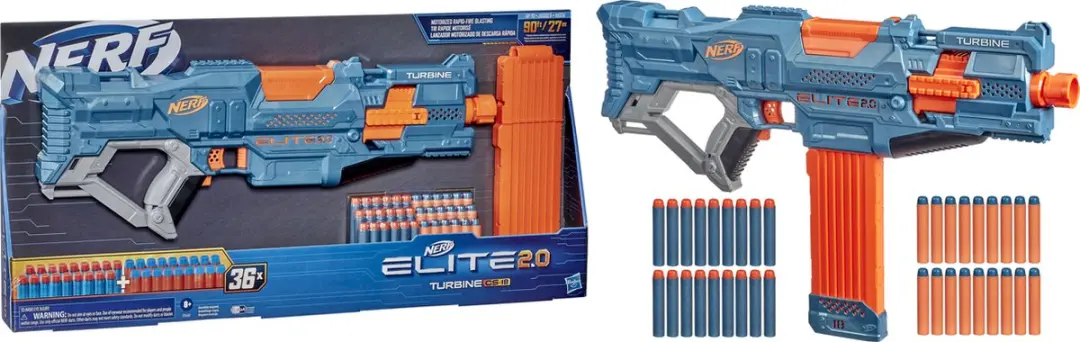 Nerf Elite 2.0 Turbine CS 18 - Blauw/Oranje