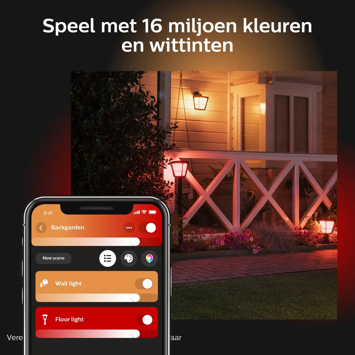 Philips Hue Econic Sokkellamp - 15W - Zwart