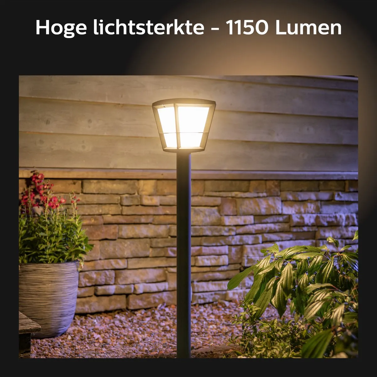 Philips Hue Econic Sokkellamp - 15W - Zwart