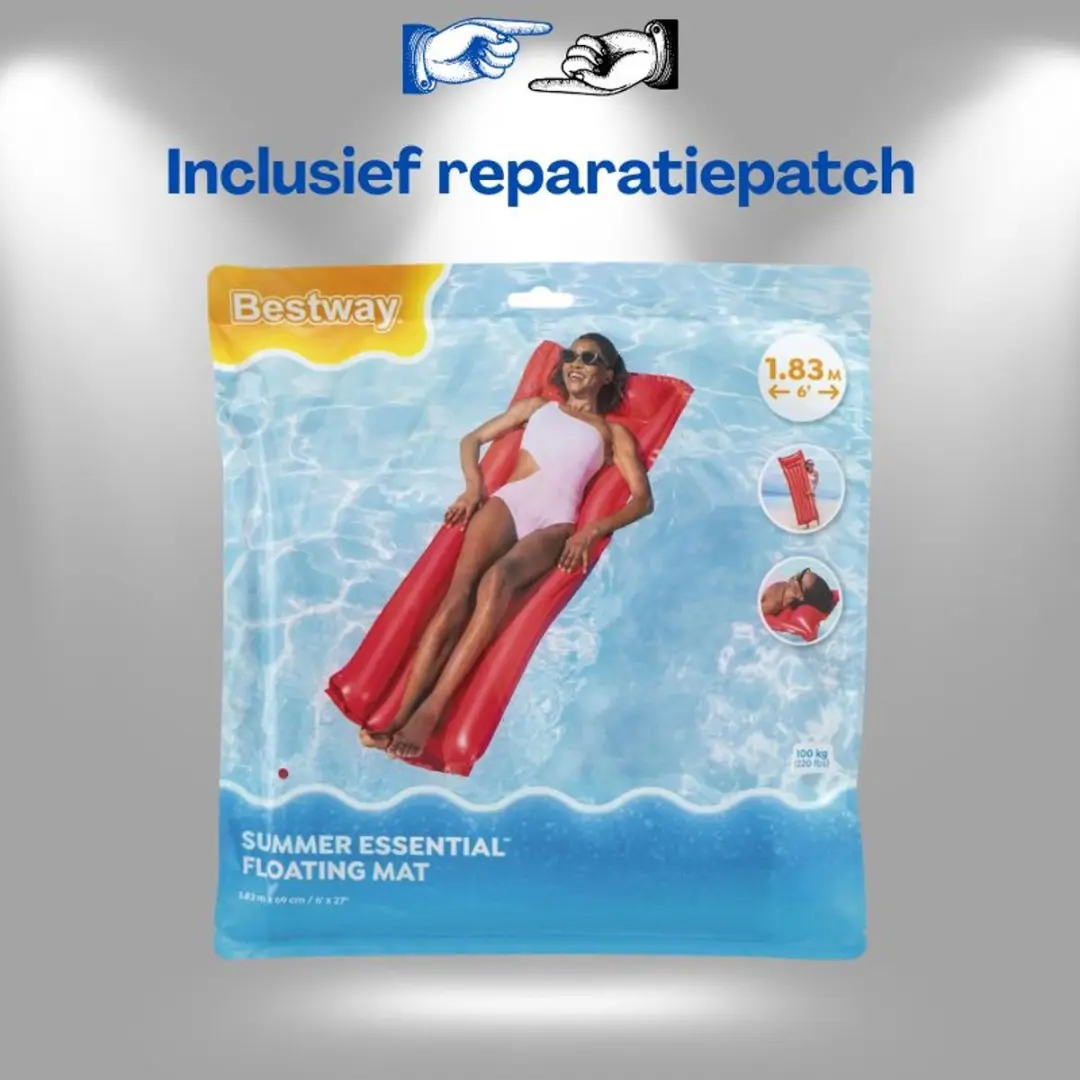 Bestway Opblaasbaar Luchtbed 44007 Pink 183cm - Watermatras met kussen - afbeelding 5 van 6