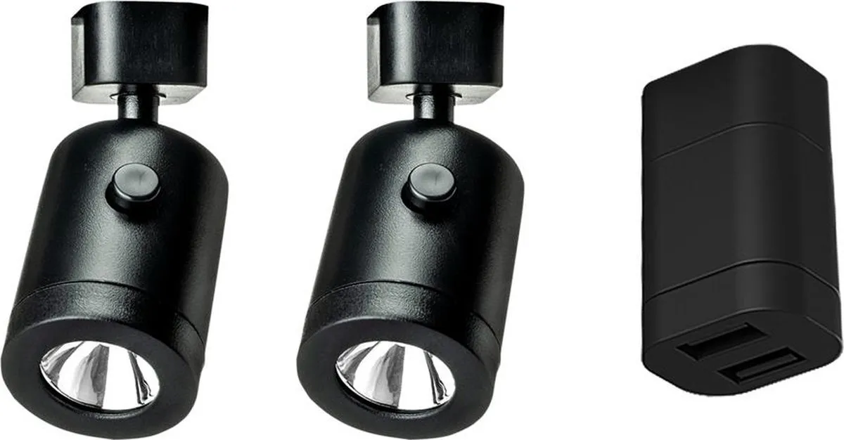 Haba Lanciano Set Small - 2 Lampen USB Aansluiting 12V - Zwart