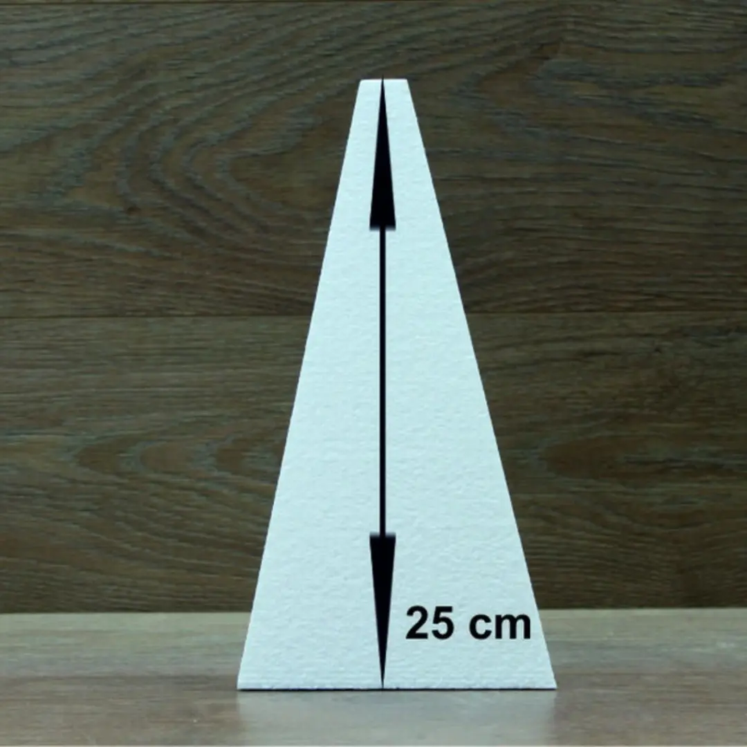 Bellatio Design Piepschuim Piramide 2x - H25 x D12cm - Wit