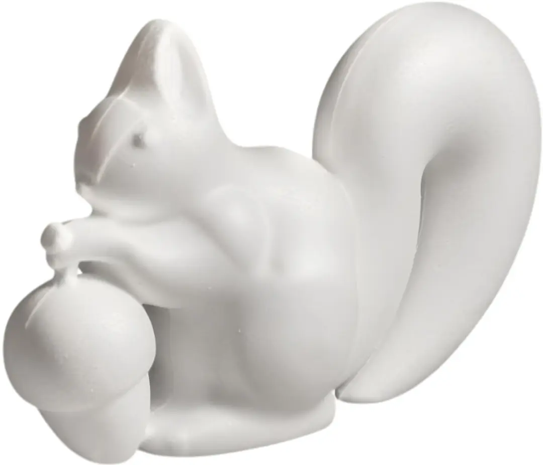 Rayher Hobby Piepschuim Eekhoorn - 2 Stuks - 18cm - Wit
