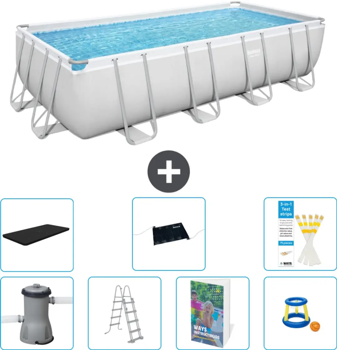 Bestway Power Steel Zwembad 488x244x122cm