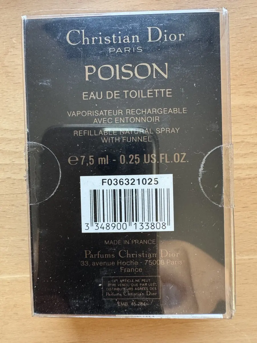 Dior Poison Eau de Toilette 7,5ml - Travelspray Navulbaar