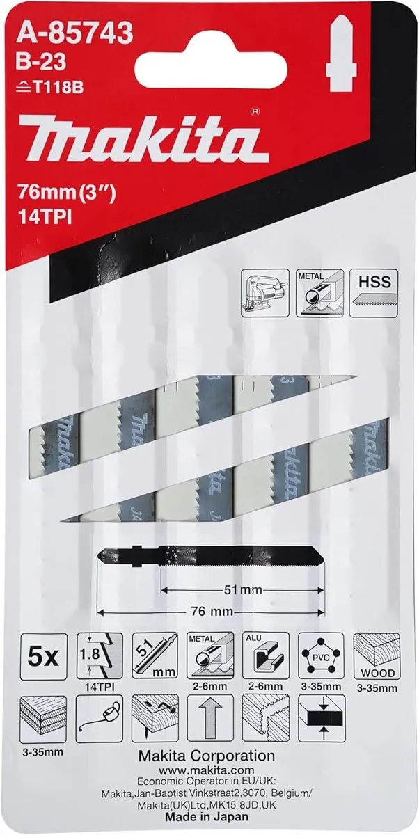 Makita Decoupeerzaagblad B-23 - 25 Stuks