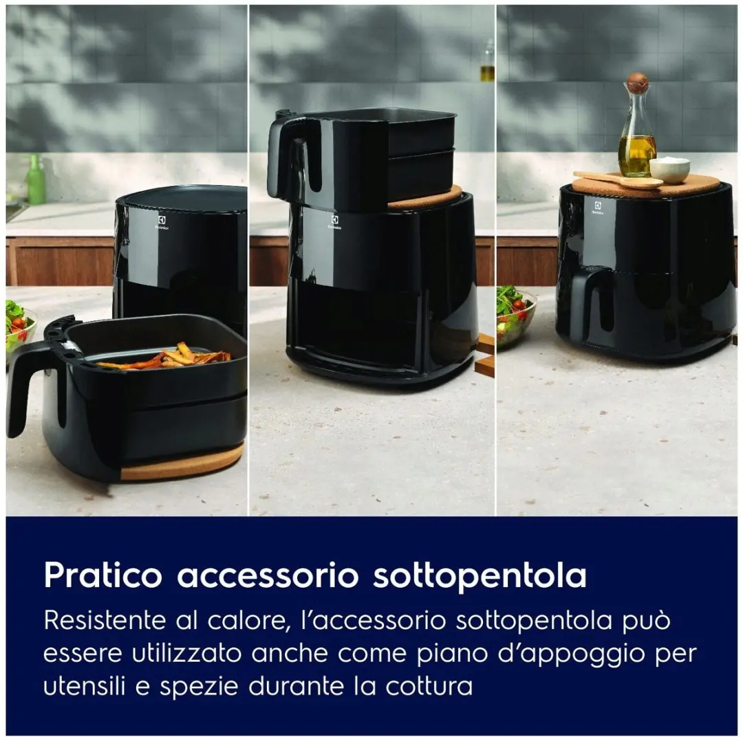 Electrolux AirFryer EAF7B 1800W - 8 Programma's - Zwart