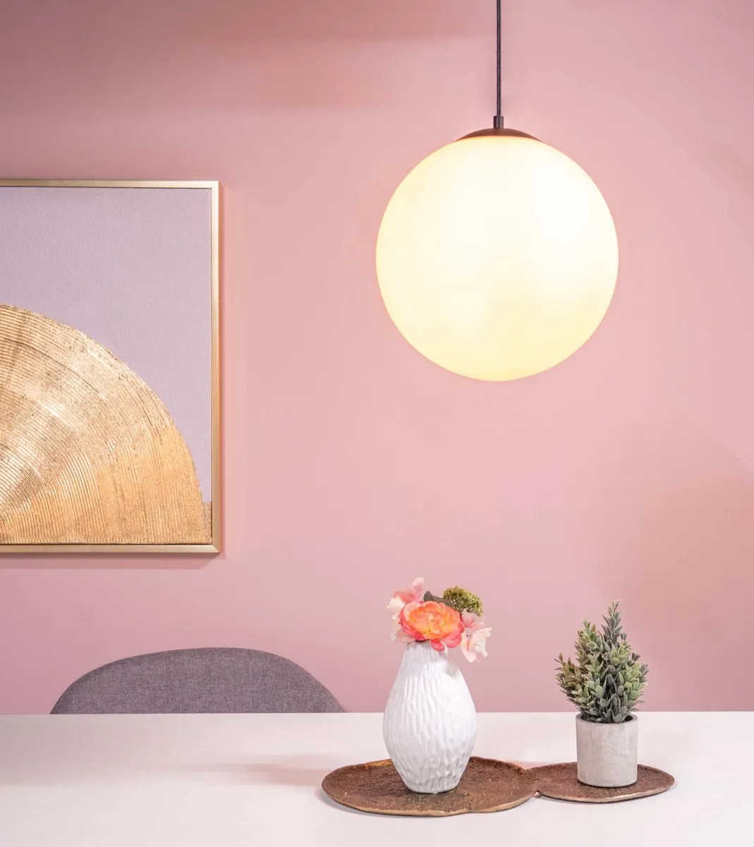 Eglo Rondo 3 Hanglamp E27 - Ø30cm - Zwart/Wit