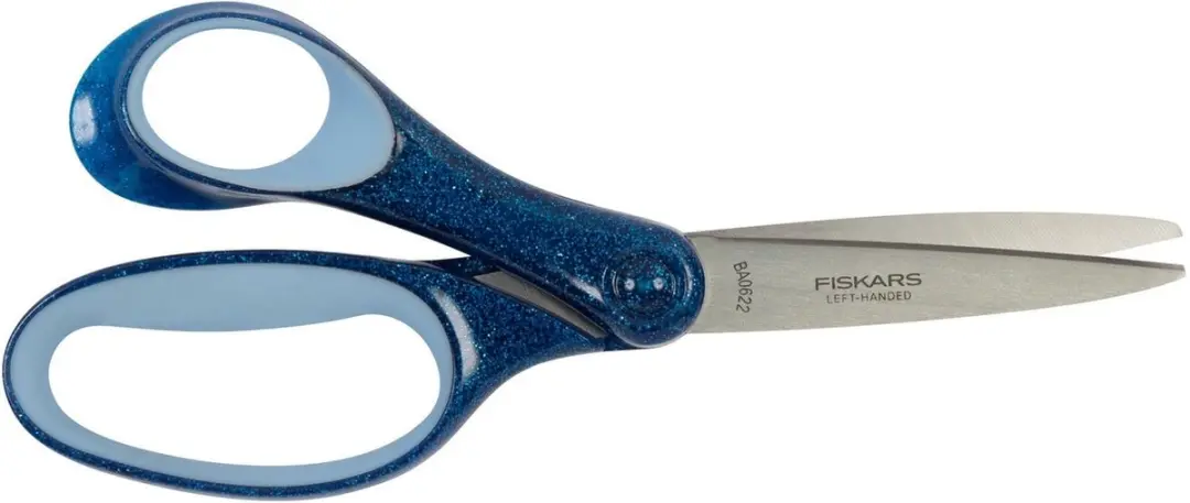 Fiskars Schoolschaar Linkshandig Glitterblauw 18cm