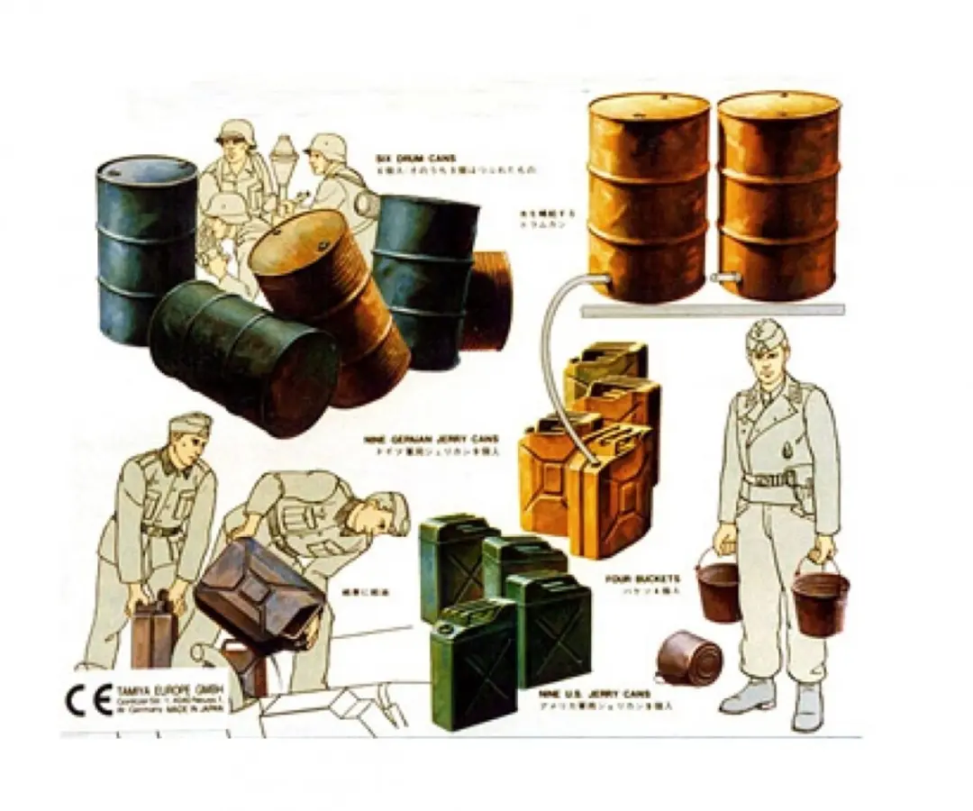 Tamiya 35026 Militaire Voertuigen Jerrycans & Drums
