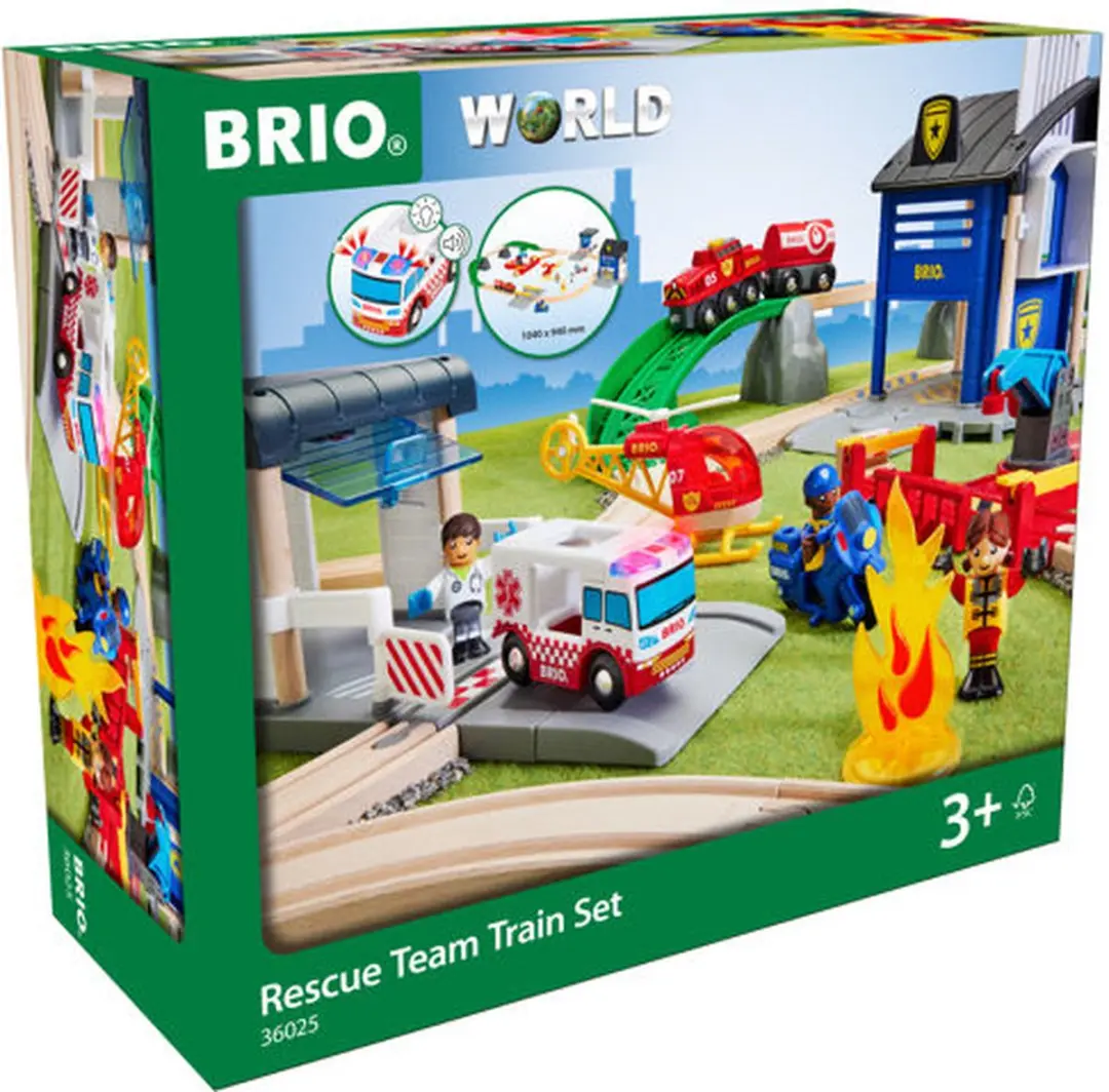 BRIO Reddingsteam Treinset 36025 - 44 Onderdelen - Multicolor