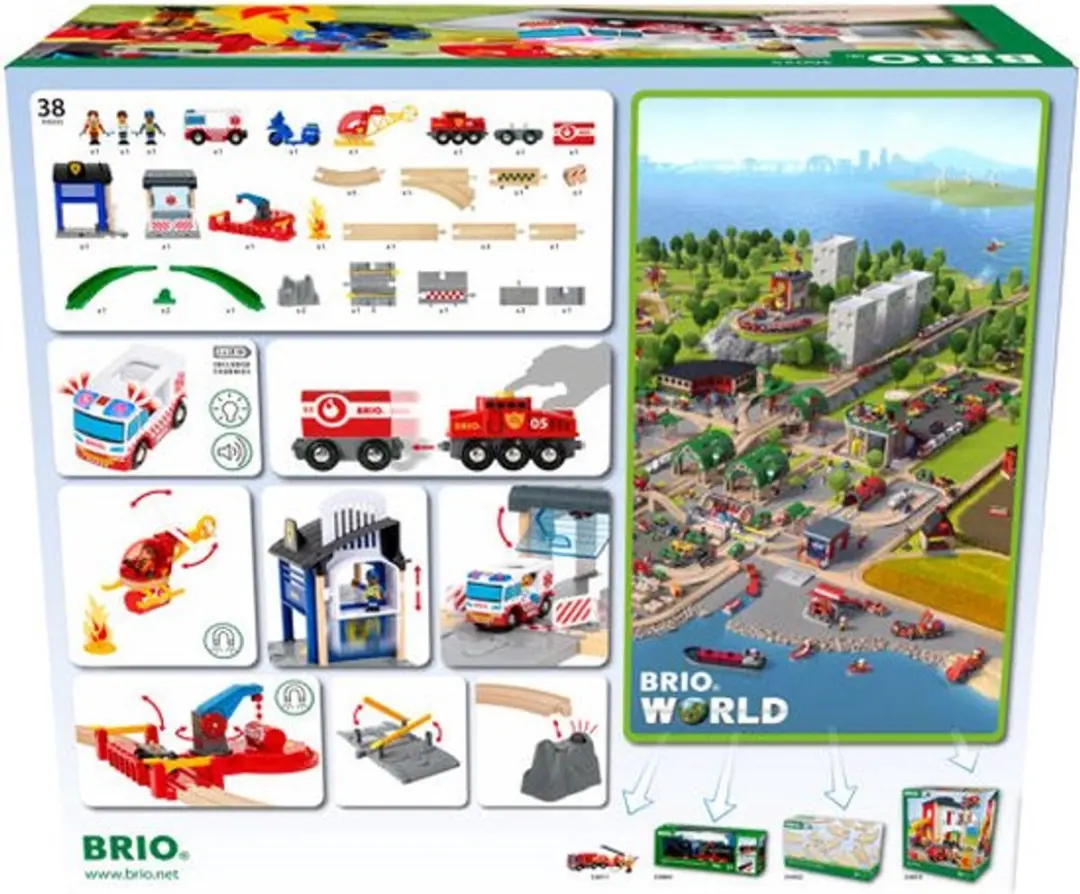 BRIO Reddingsteam Treinset 36025 - 44 Onderdelen - Multicolor