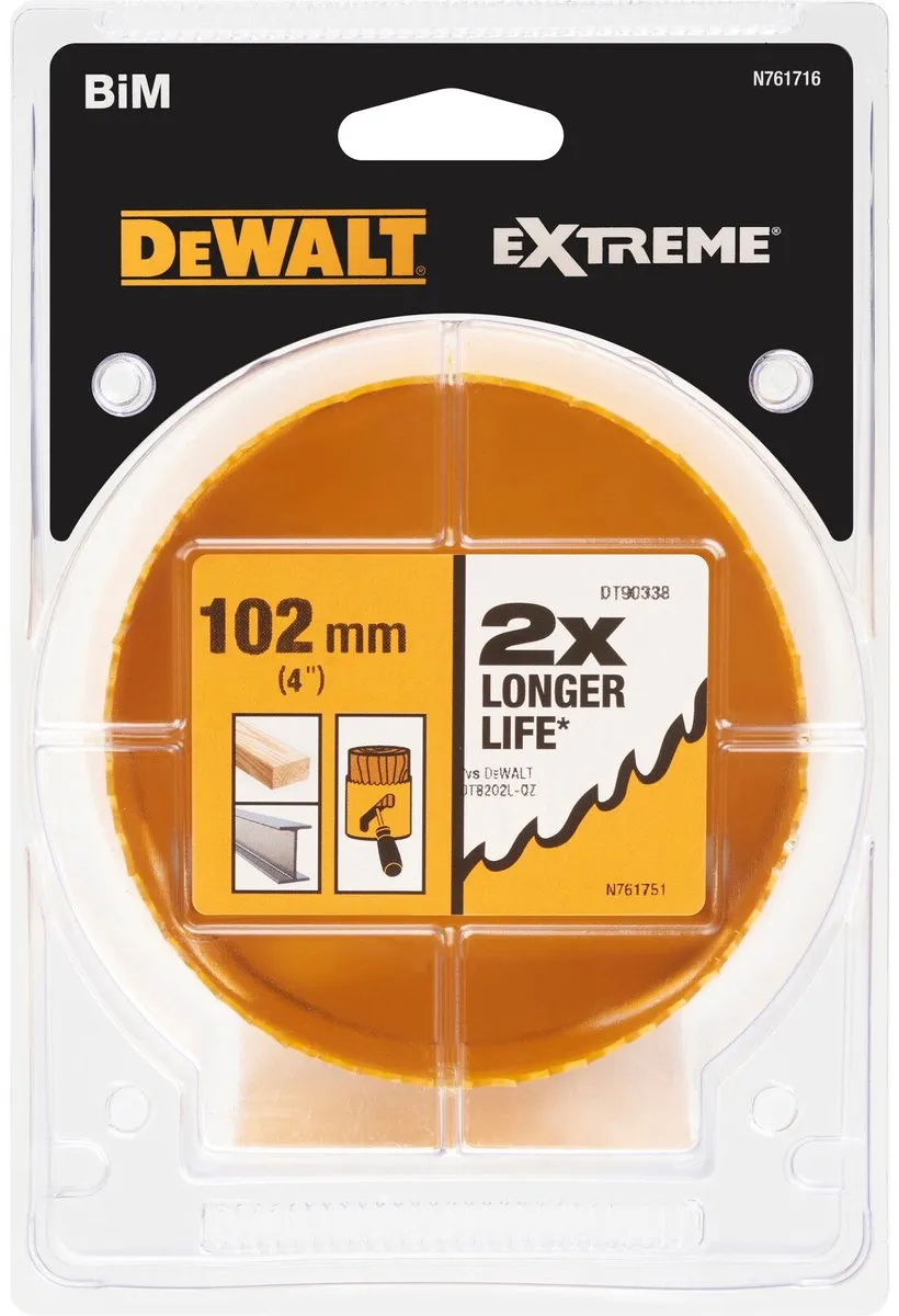DeWalt DT90338 Gatzaag BiMetaal 102mm - afbeelding 2 van 3