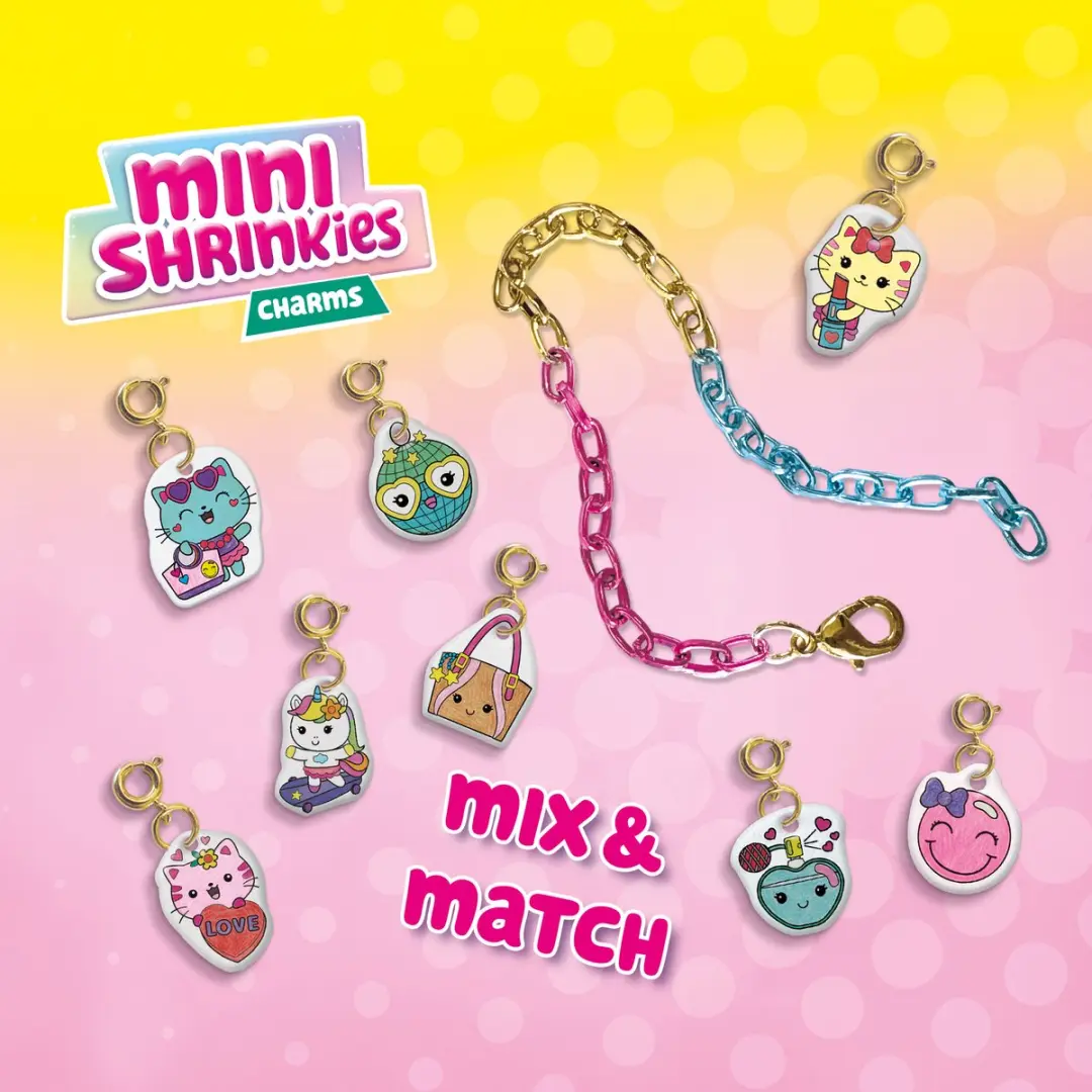 SES Creative Mini Shrinkies Fashion Party Armbandjes Maken - 10 Kleurpotloden
