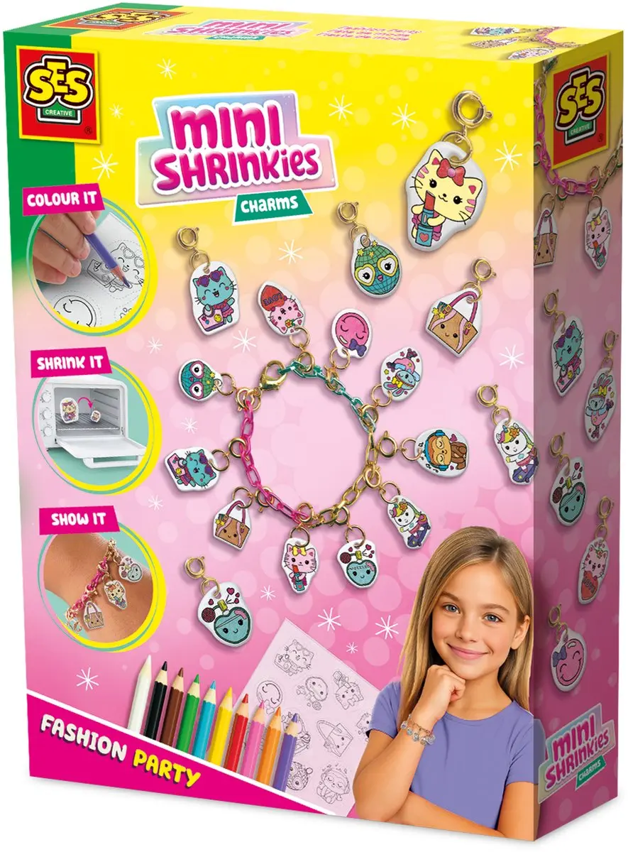 SES Creative Mini Shrinkies Fashion Party Armbandjes Maken