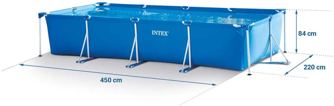 Intex Stalen Frame Zwembad 450x220x84cm - 7127L - Wit/Blauw - afbeelding 4 van 6