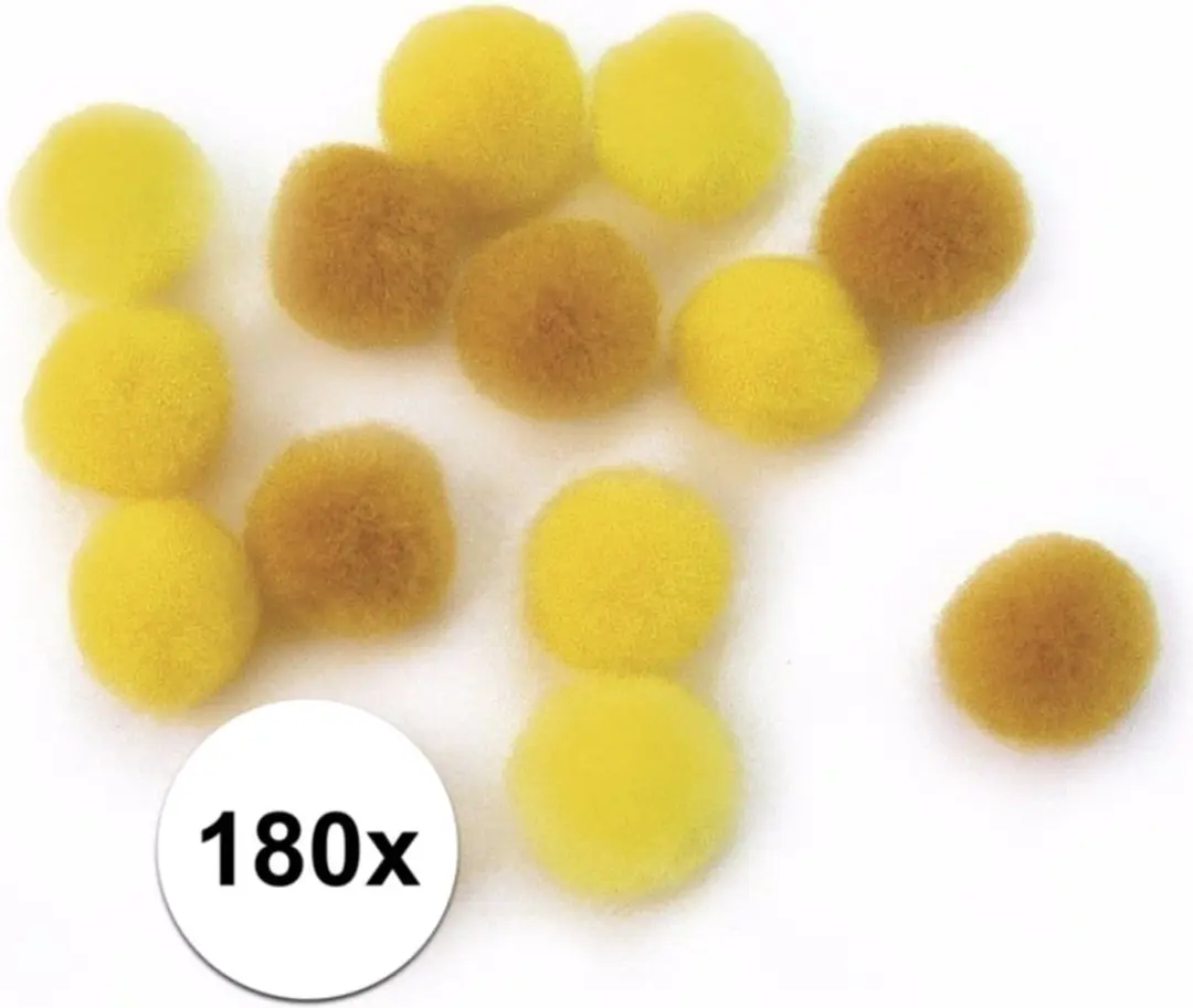 Rayher Gele Knutselpompons 15mm - 60 Stuks