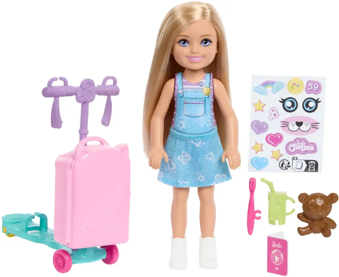 Barbie Club Chelsea Grenzeloos Avontuur Pop - Scooterkoffer & Accessoires