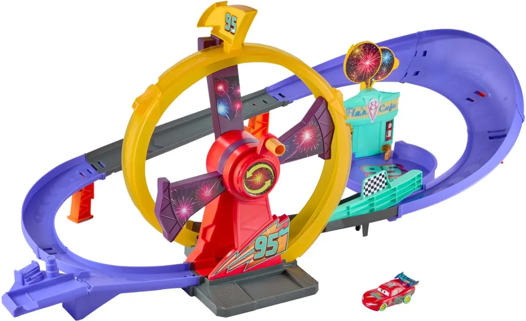 Mattel Disney Cars Bliksem McQueen Racebaan Speelset
