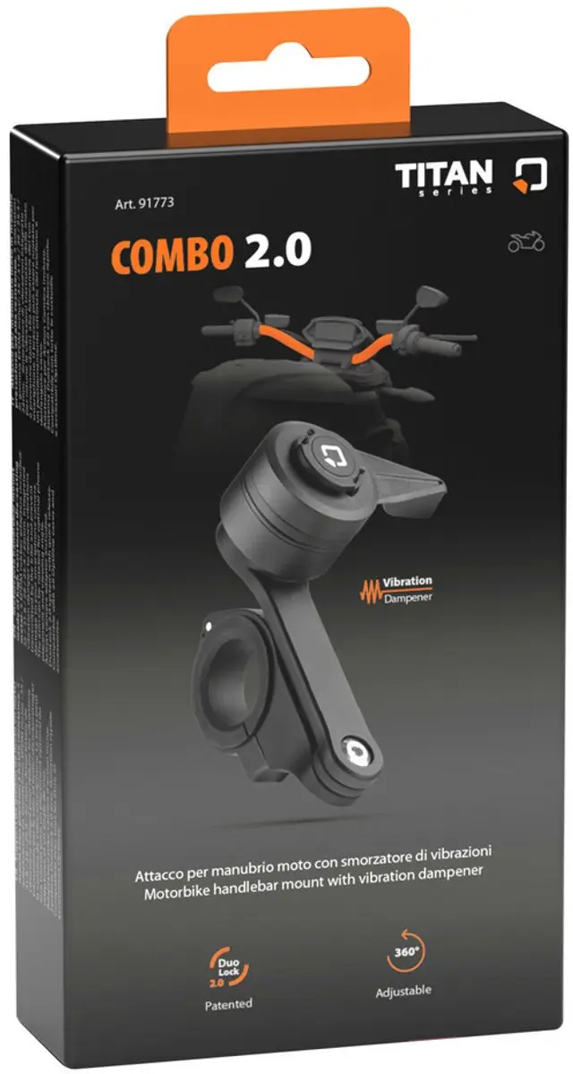 Lampa Titan Combo 2.0 Stuurbevestiging - Zwart 91773