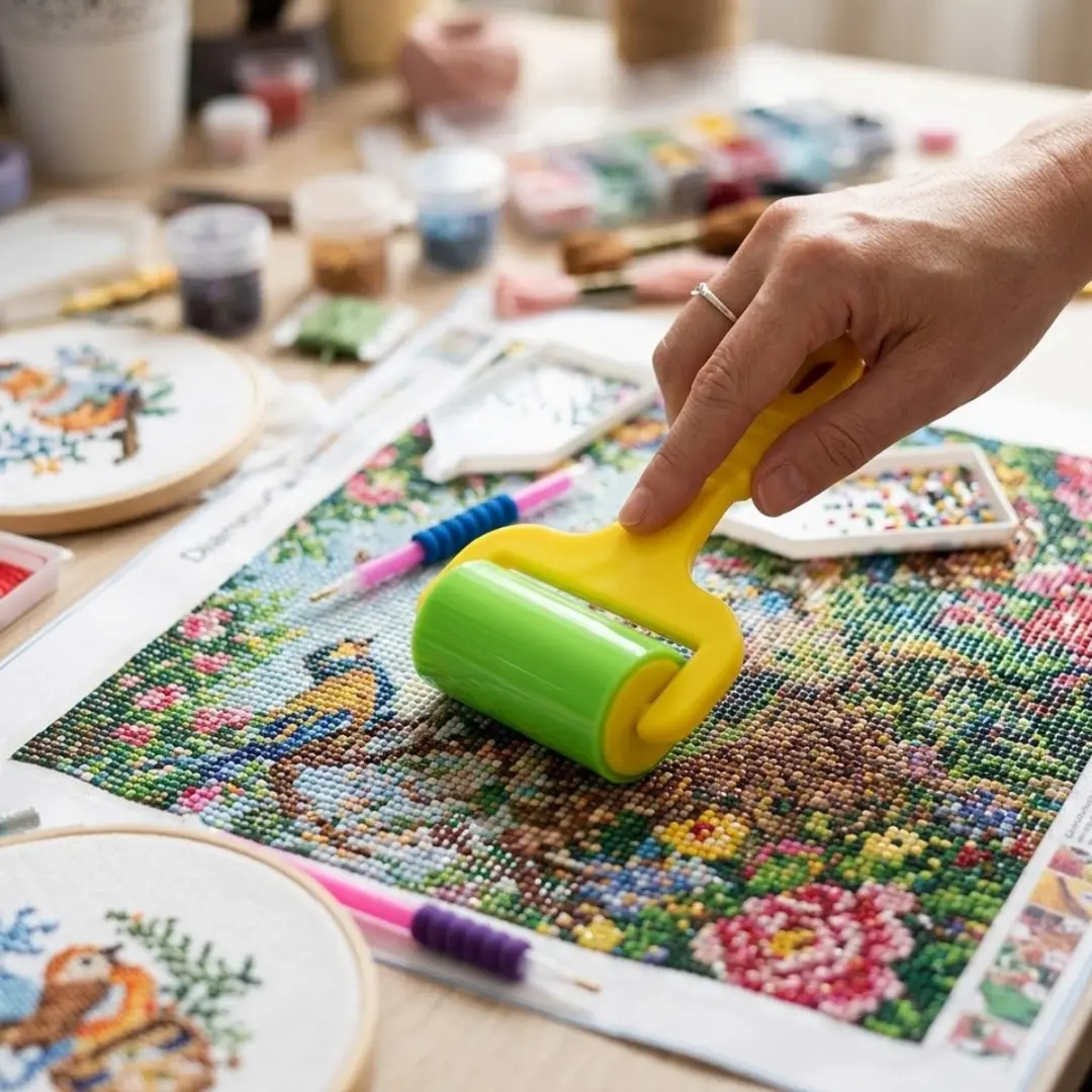 NUVEX Diamond Painting Roller 12.5cm - Groen/Geel