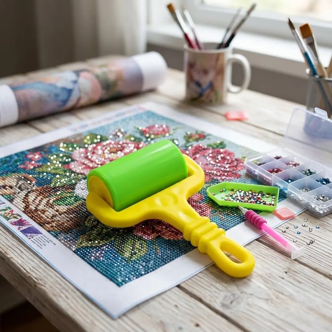NUVEX Diamond Painting Roller 12.5cm - Groen/Geel