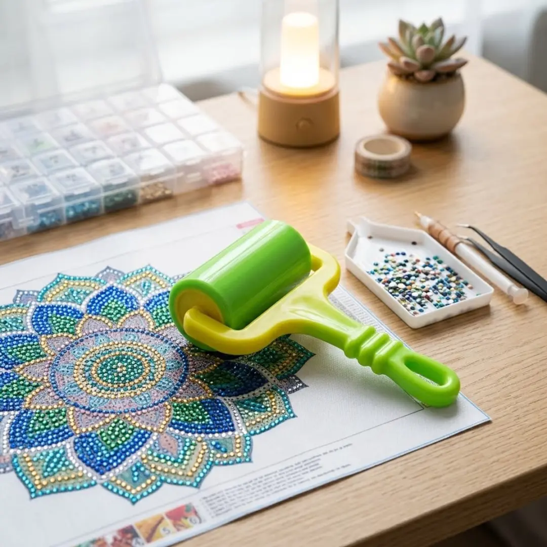 NUVEX Diamond Painting Roller 12.5cm - Groen/Geel