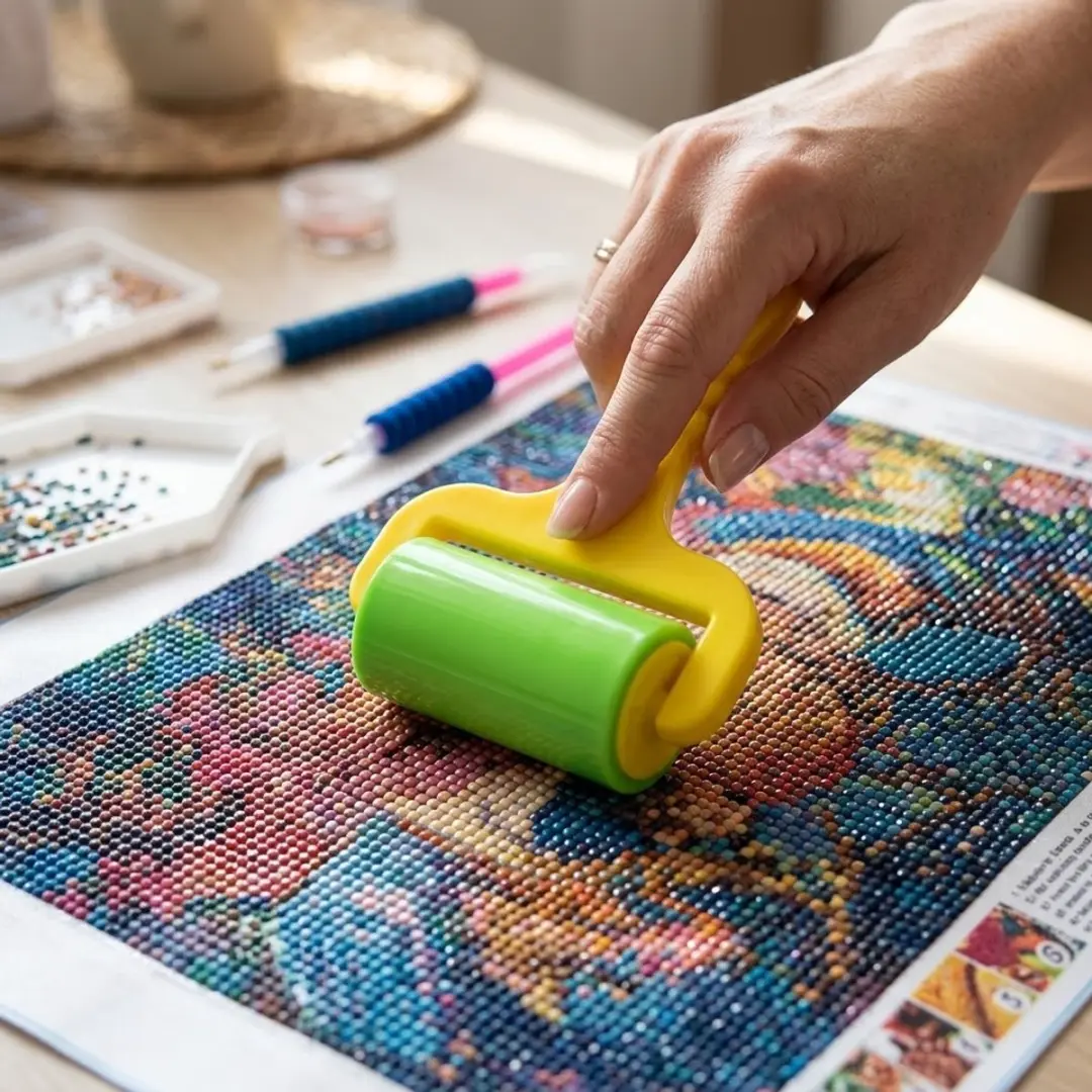 NUVEX Diamond Painting Roller 12.5cm - Groen/Geel