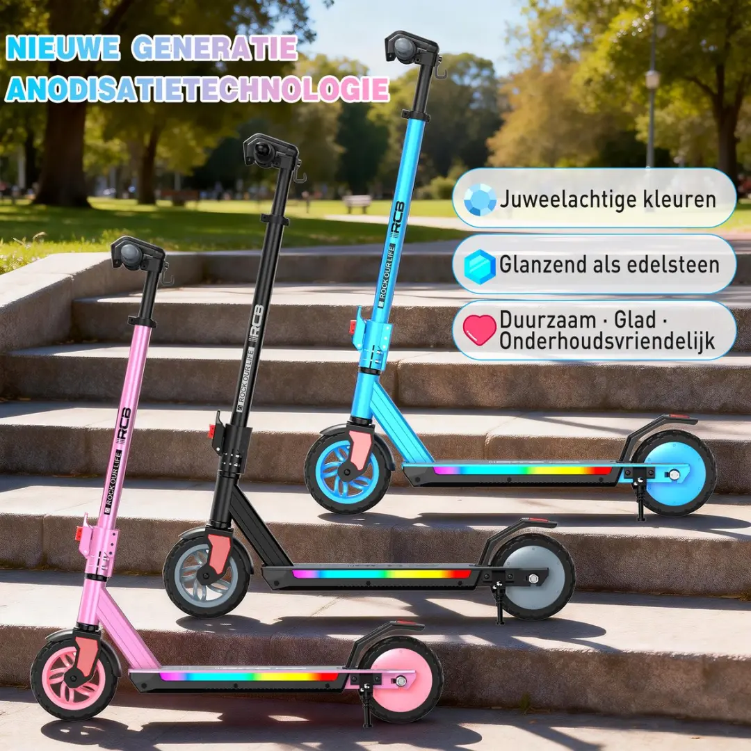 RCB R12Pro Elektrische Kinderstep - 220W - 18 km/u - PRO-pink