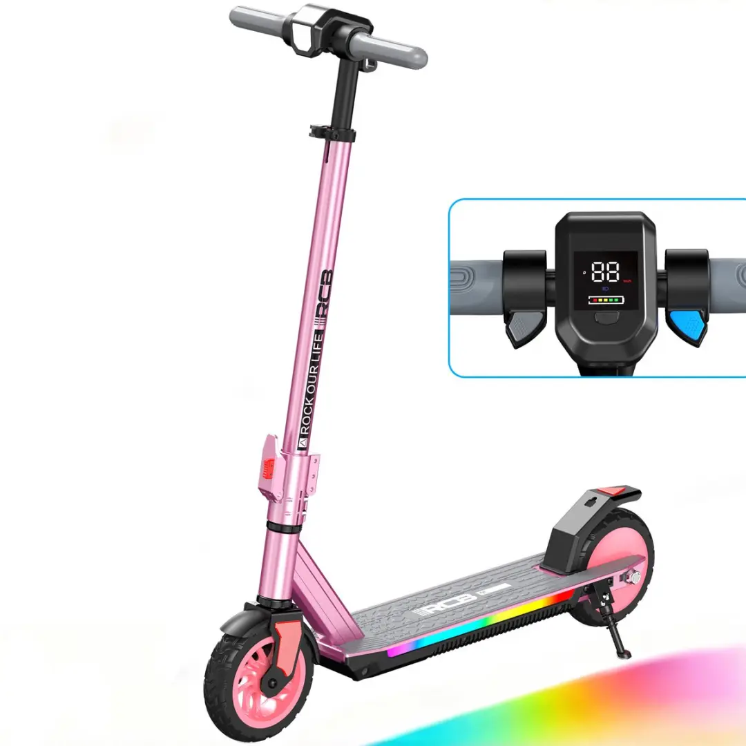 RCB R12Pro Elektrische Kinderstep - 220W - 18 km/u - PRO-pink