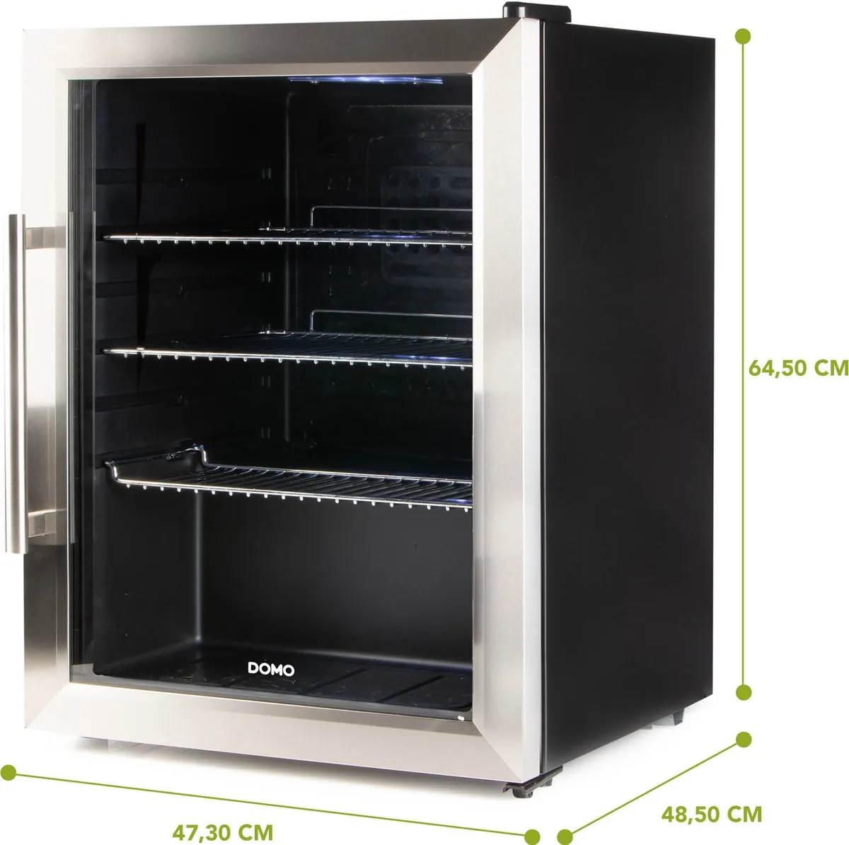 Domo DO91609BK Barkoelkast 60L - Glasdeur - Zwart