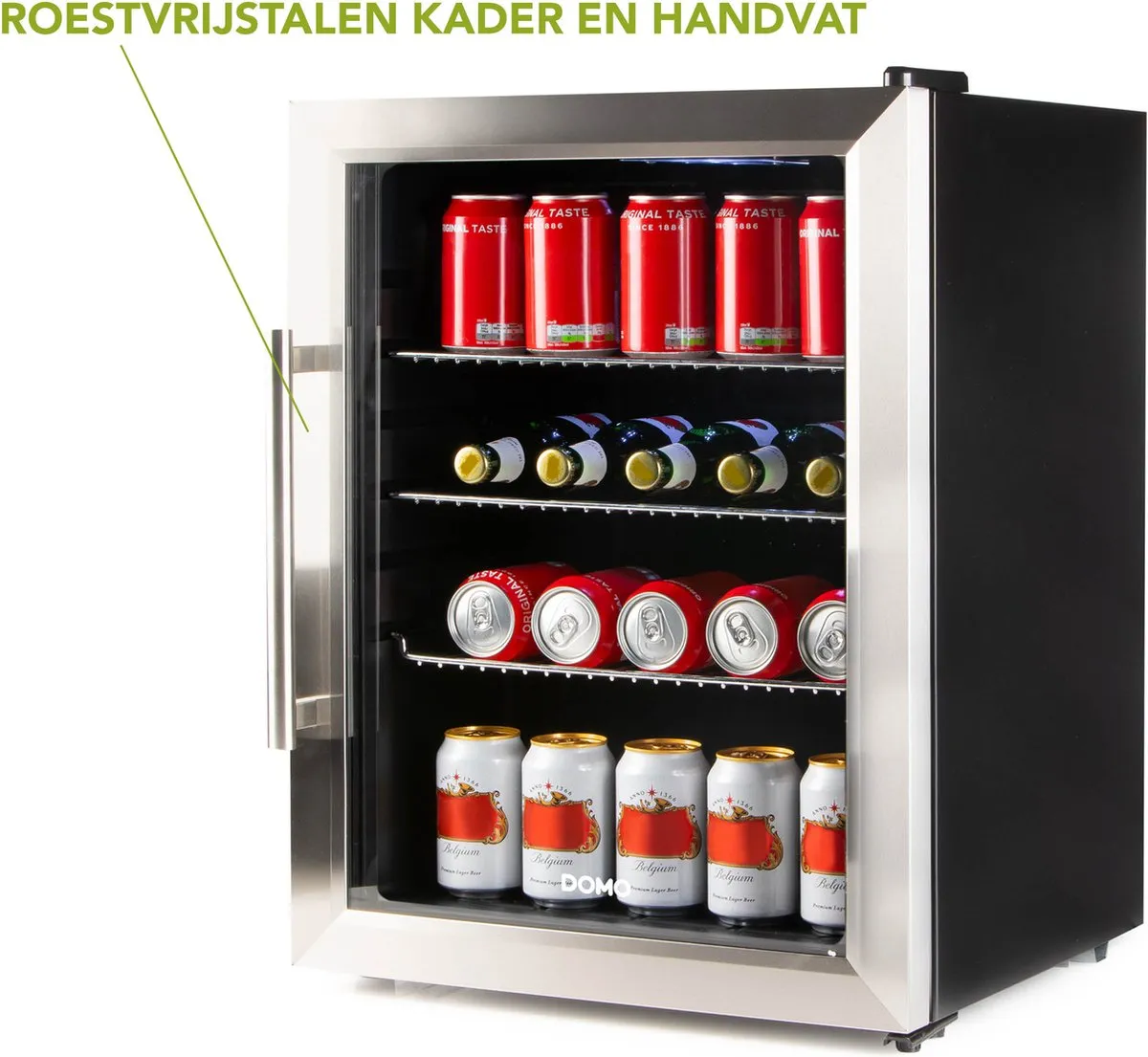 Domo DO91609BK Barkoelkast 60L - Glasdeur - Zwart