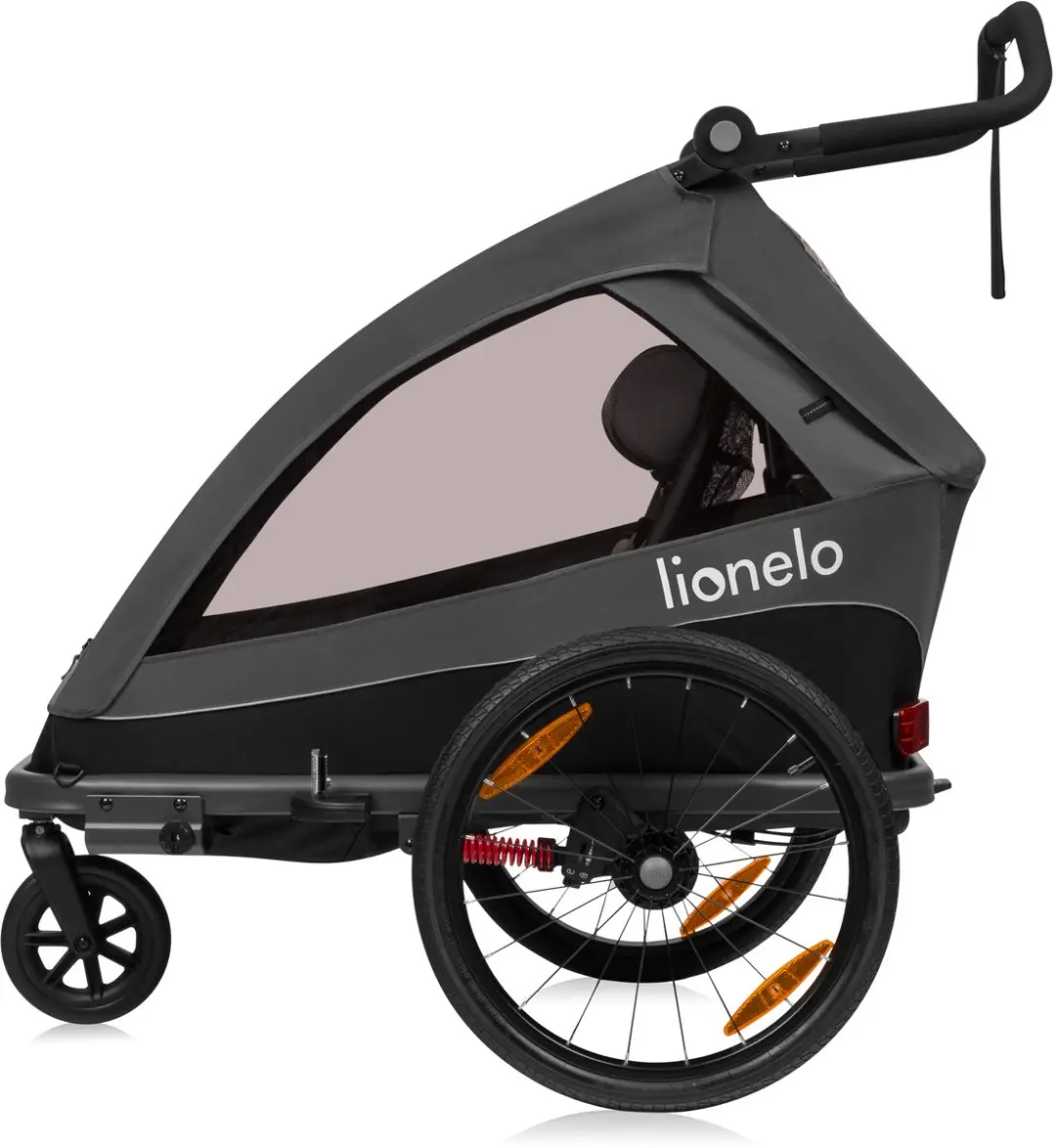 Lionelo Fietskar 2in1 - 2x22kg Grijs Grafiet