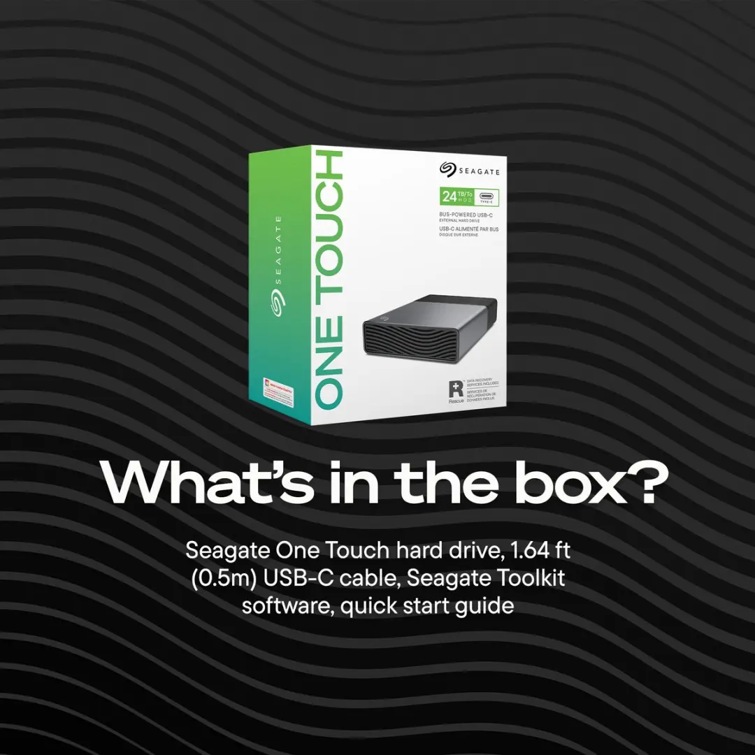 Seagate One Touch Desktop HDD STNB24000400 - 24TB - Space Grey - afbeelding 6 van 6