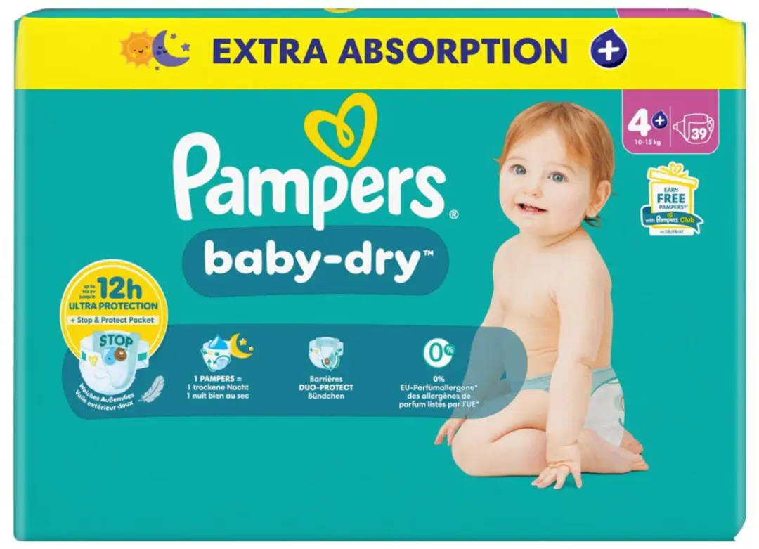 Pampers Baby Dry Luiers Maat 4+