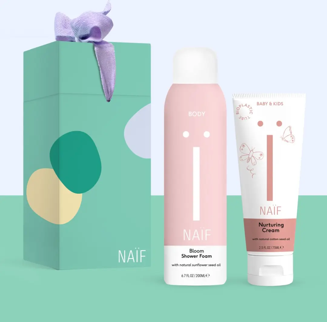 Naïf Mini & Me Time Geschenkset - Doucheschuim & Vette Crème - 200ml/75ml - Mix - afbeelding 5 van 6