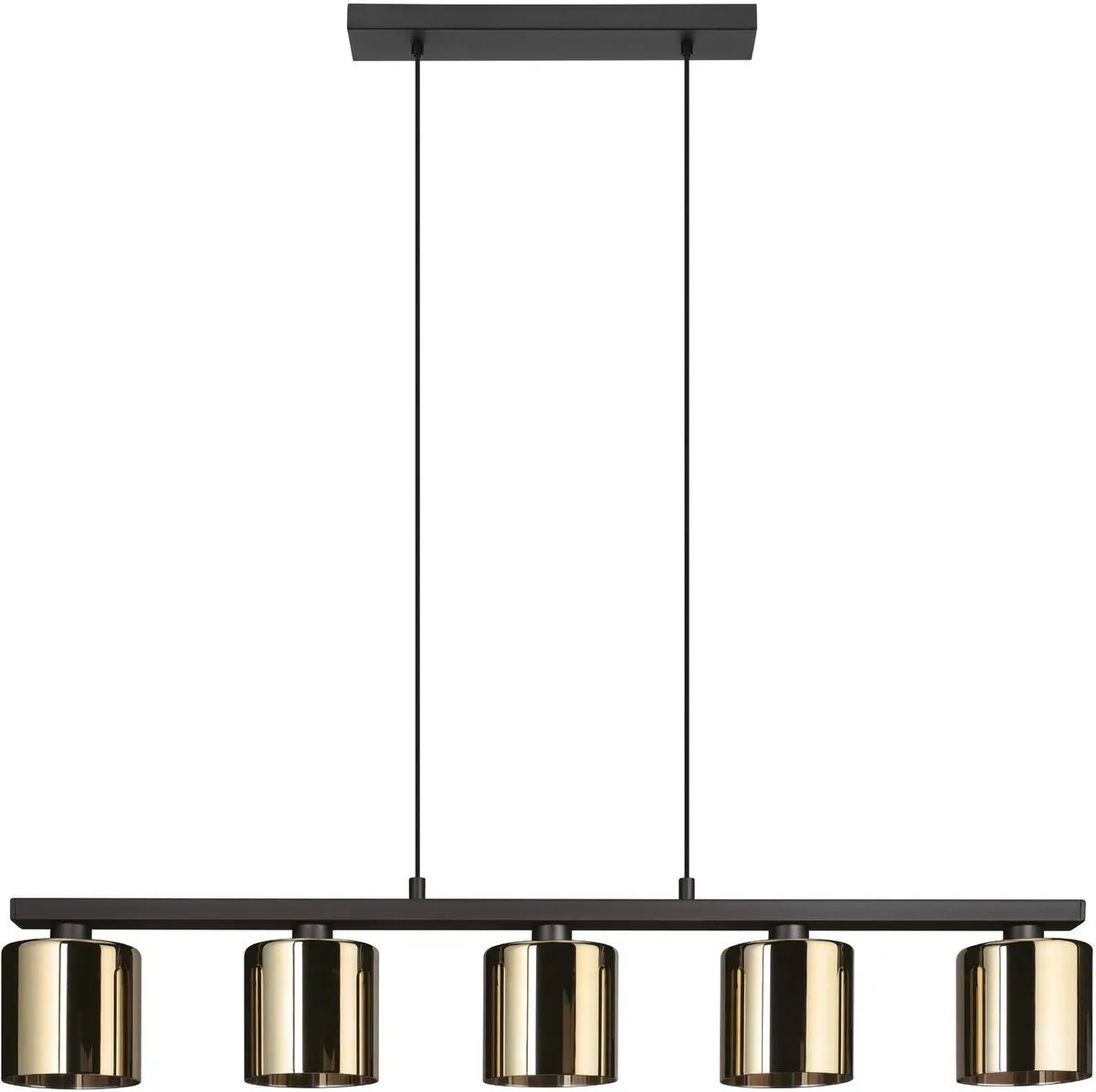 EGLO Cadley Hanglamp | Goudkleurig glas | E27 | Breedte 121 cm | Zwart